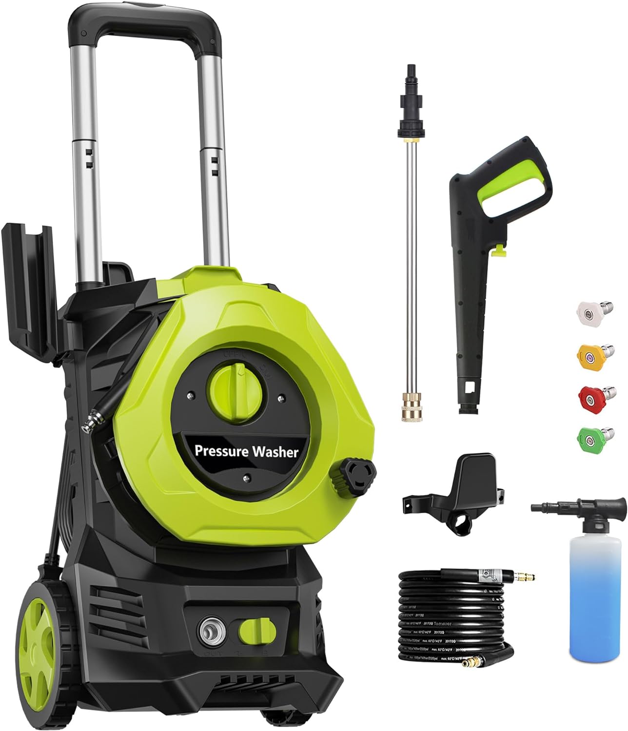 Electric Pressure Washer 4000PSI Max 2.5 GPM Electric Power Washer with 25 Feet Hose,16.4 Feet Power Cord, Car Wash Machine Blue Ideal Cleaning for Garden,Patio.