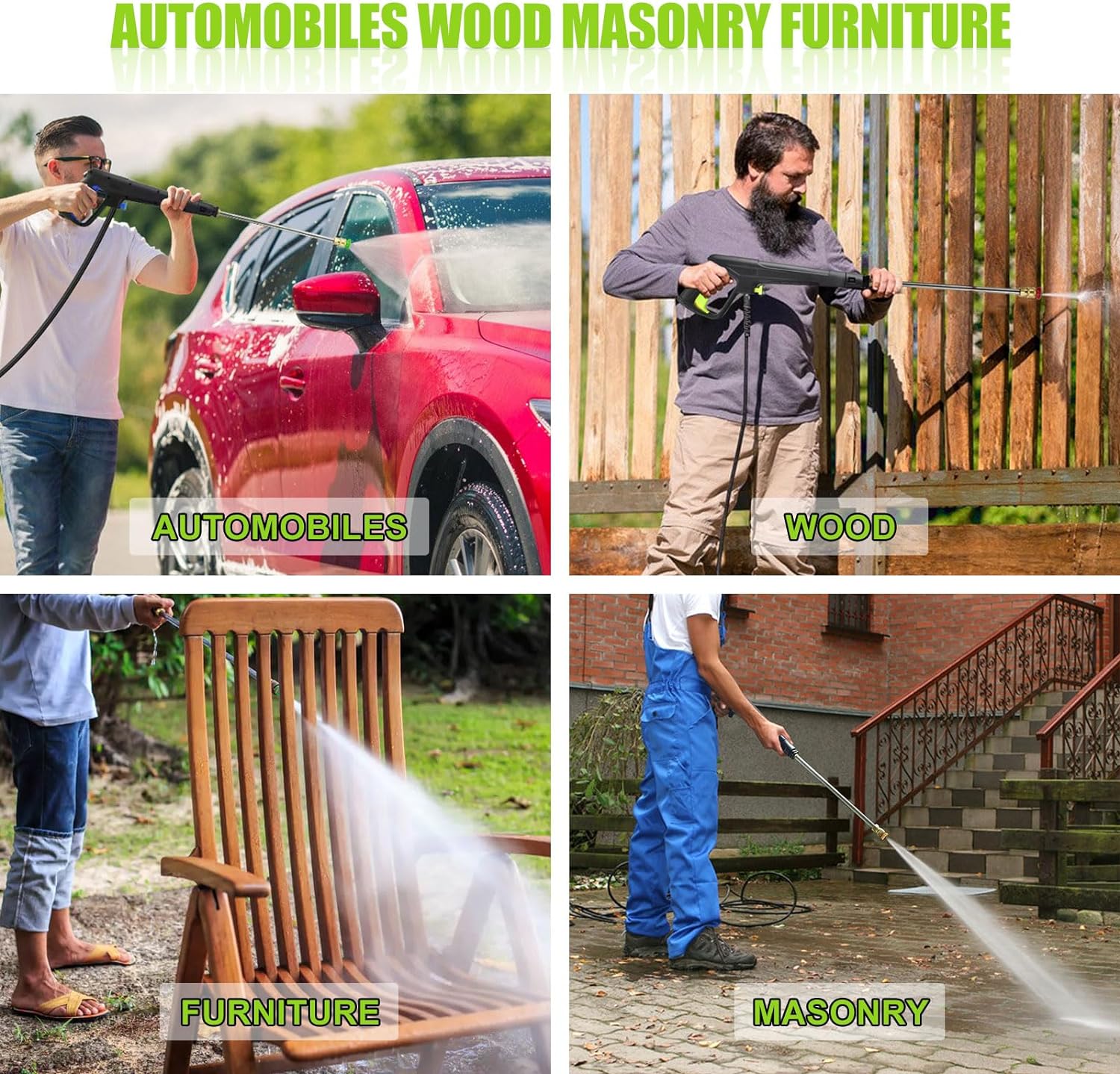 Electric Pressure Washer 4000PSI Max 2.5 GPM Electric Power Washer with 25 Feet Hose,16.4 Feet Power Cord, Car Wash Machine Blue Ideal Cleaning for Garden,Patio. - Image 3