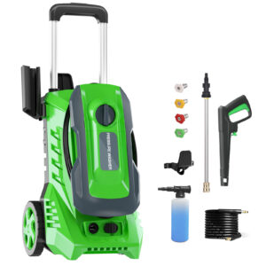 Power Washer Electric Powered - 3900 PSI + 3 GPM Electric Pressure Washer with 25 FT Hose 4 Interchangeable Nozzle & Foam Cannon, for Cars, Patios, and Floor Cleaning