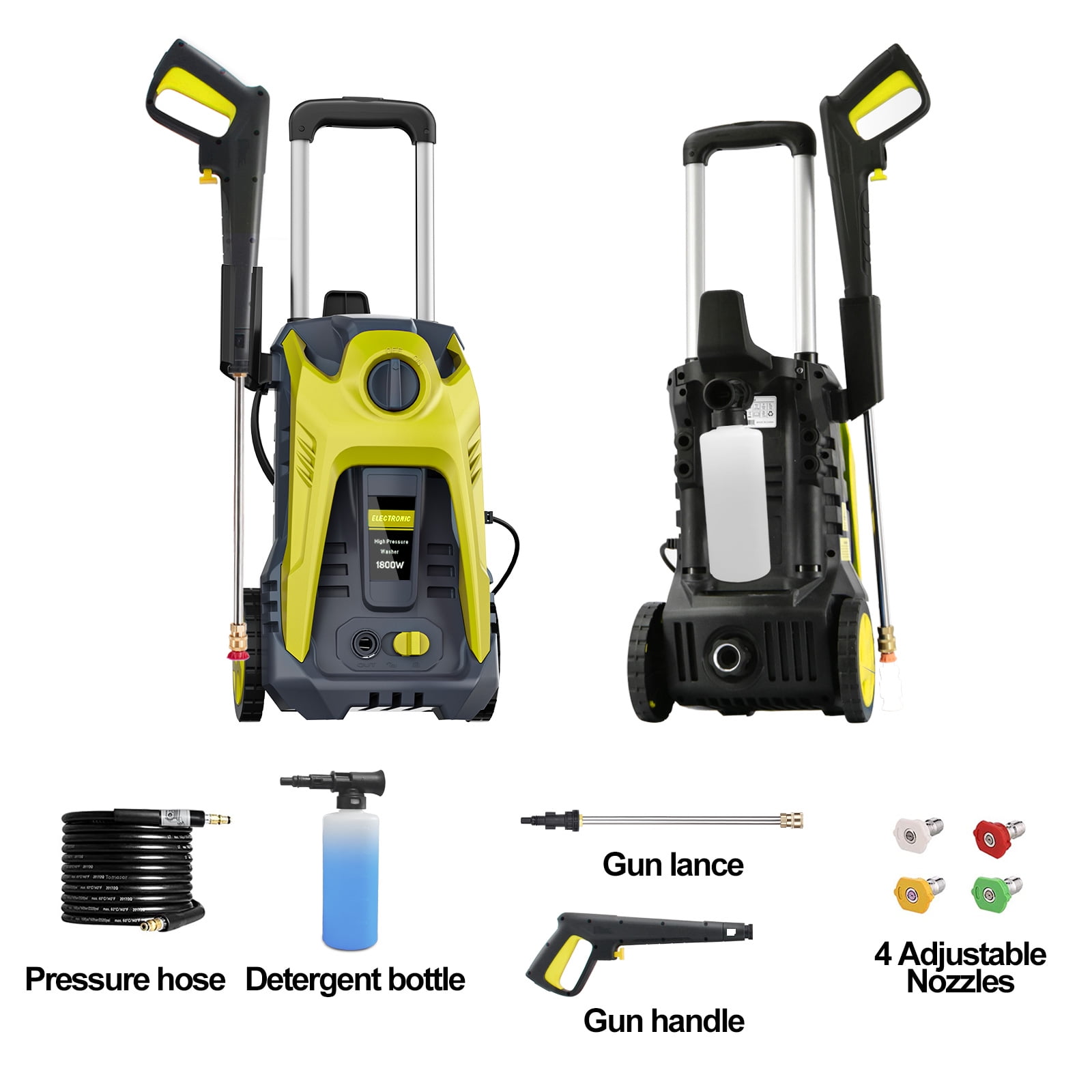 Electric Pressure Washer 4000PSI Max 2.6 GPM, Car Wash Machine Ideal Cleaning for Garden, 110 volts 16.5 lb - Image 3